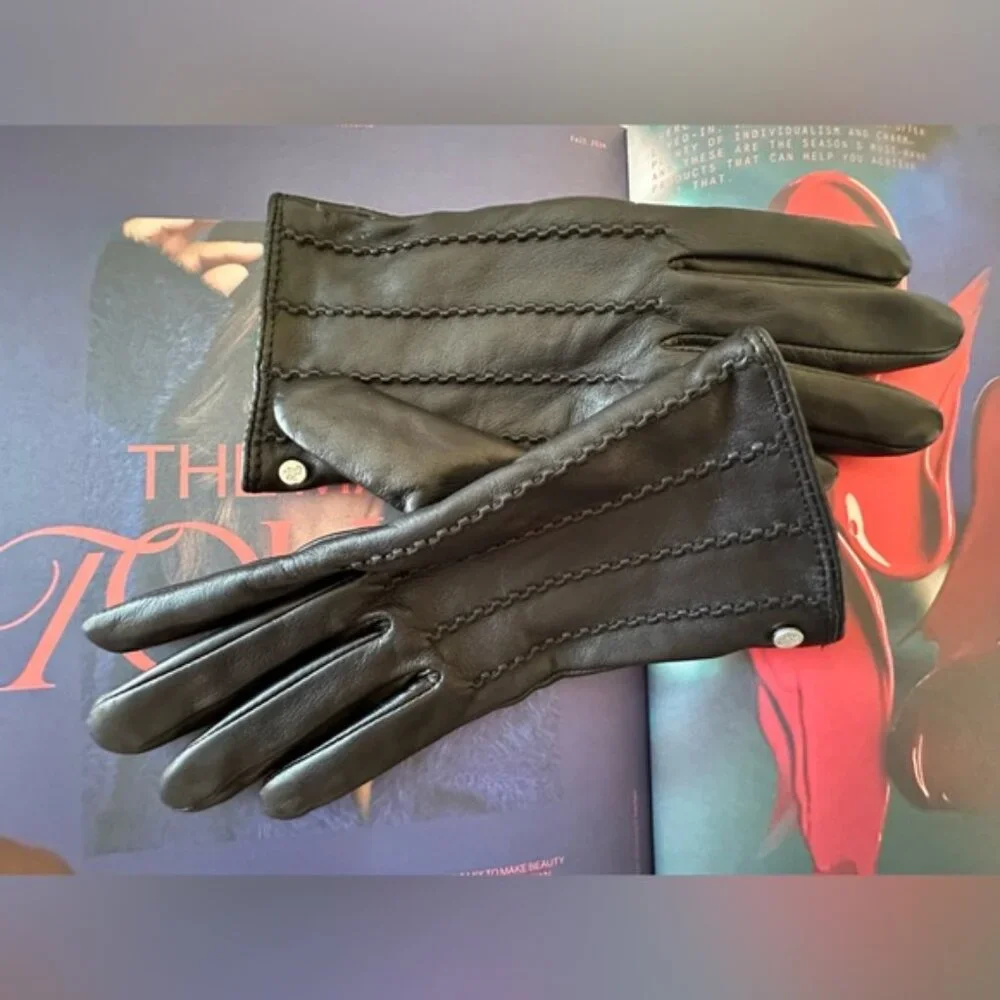 Lauren by Ralph Lauren Lamb Leather Gloves size Small
